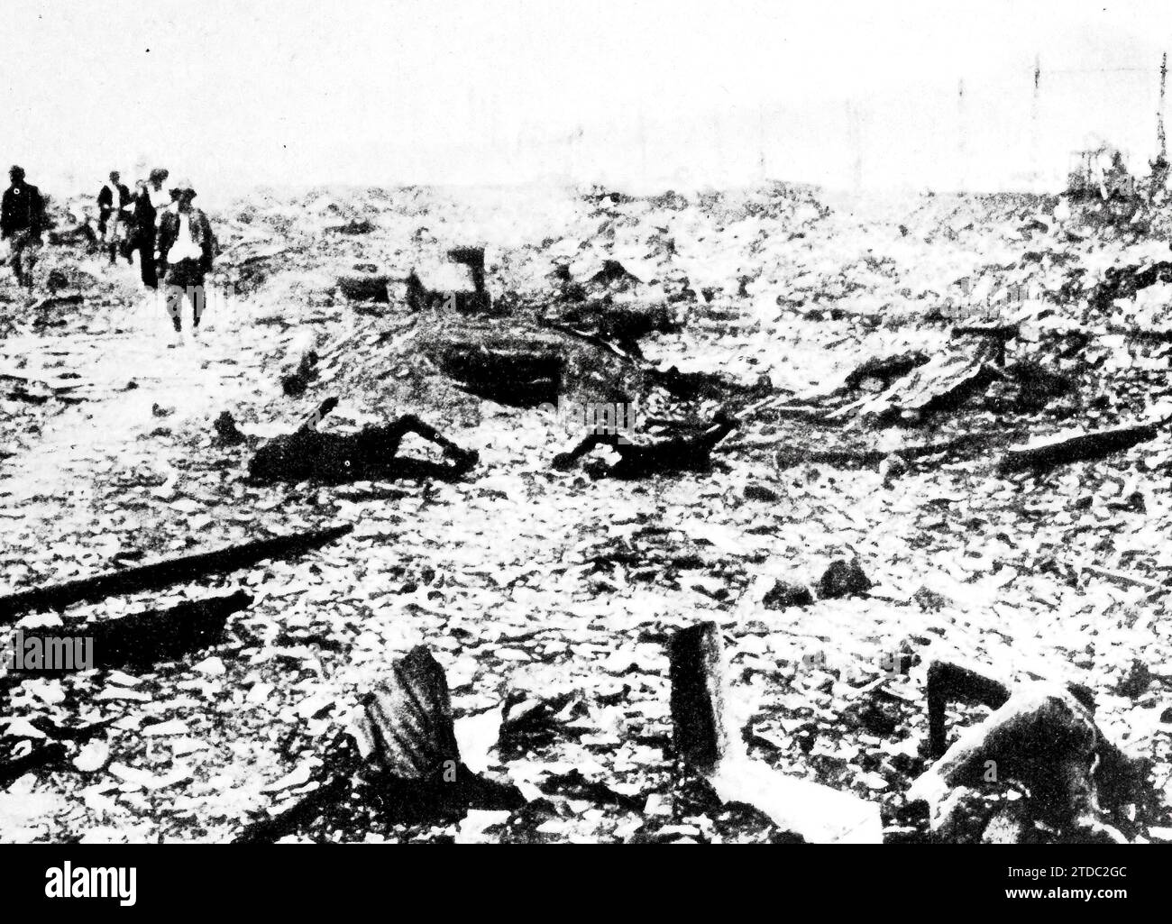 Hiroshima (Japan), 08.09.1945. Hiroshima, nach dem Abwurf der ersten Atombombe am 6. August 1945. Quelle: Album/Archivo ABC Stockfoto