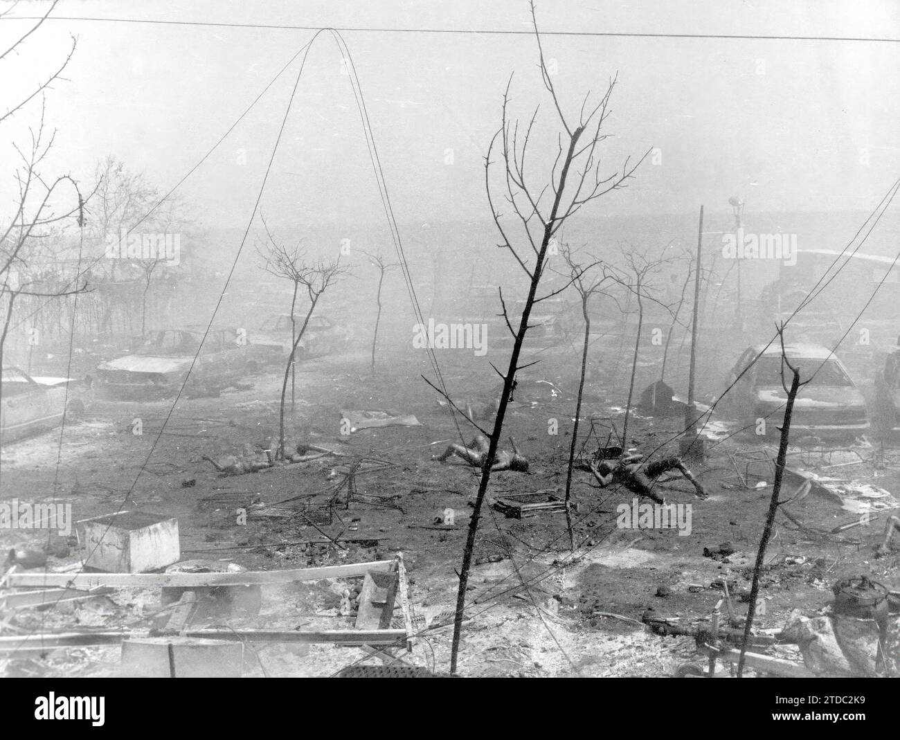 07/10/1978. Explosion eines Propylentankers vor dem Campingplatz „los Alfaques“ in San Carlos de la Rapita (Tarragona). Quelle: Album/Archivo ABC Stockfoto