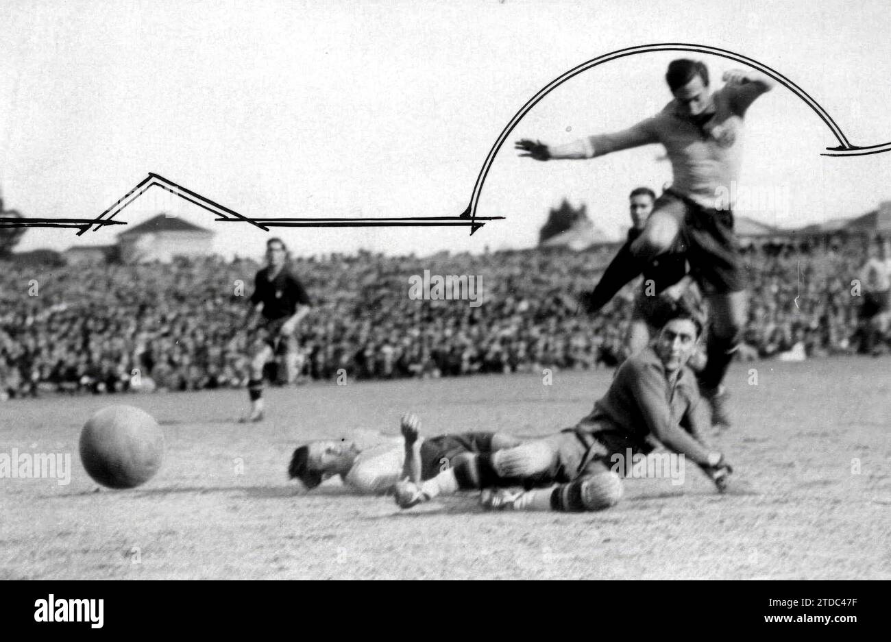 Lissabon. 03/18/1934. Das zweite Legspiel der Qualifikationsphase für