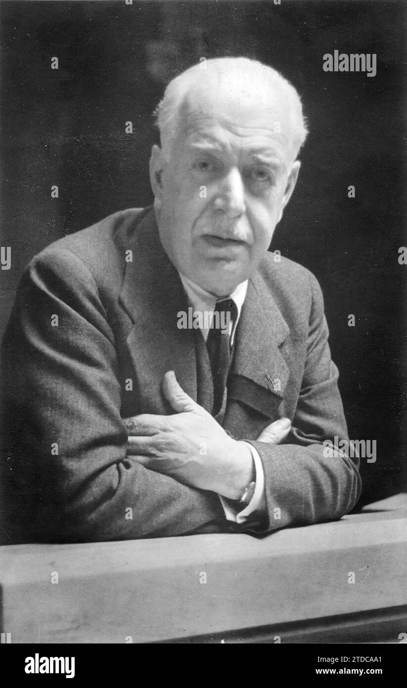 12/31/1959. Don Julio Casares ständiger Sekretär der Königlich Spanischen Akademie. Quelle: Album/Archivo ABC Stockfoto