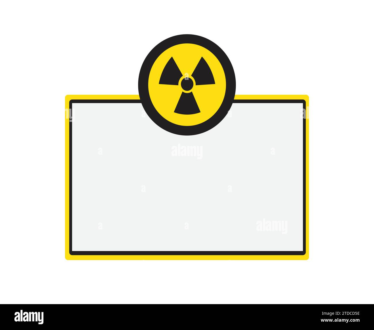 Warnzeichen für Kernstrahlung leer, keine Textvorlage. Vektor editierbar isoliert Stock Vektor