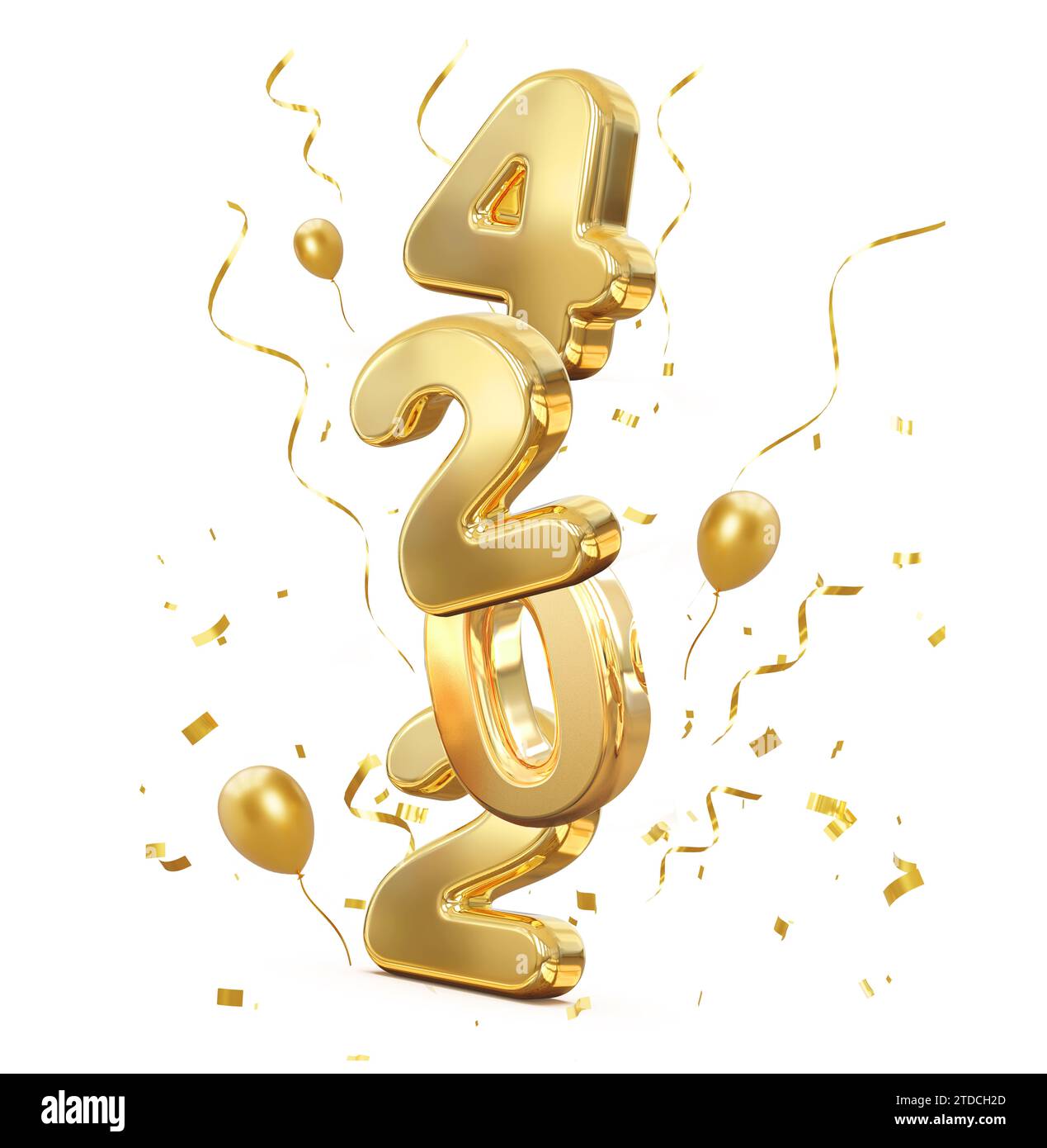Feiertagshintergrund Happy New Year 2024. Die Zahlen des Jahres 2024