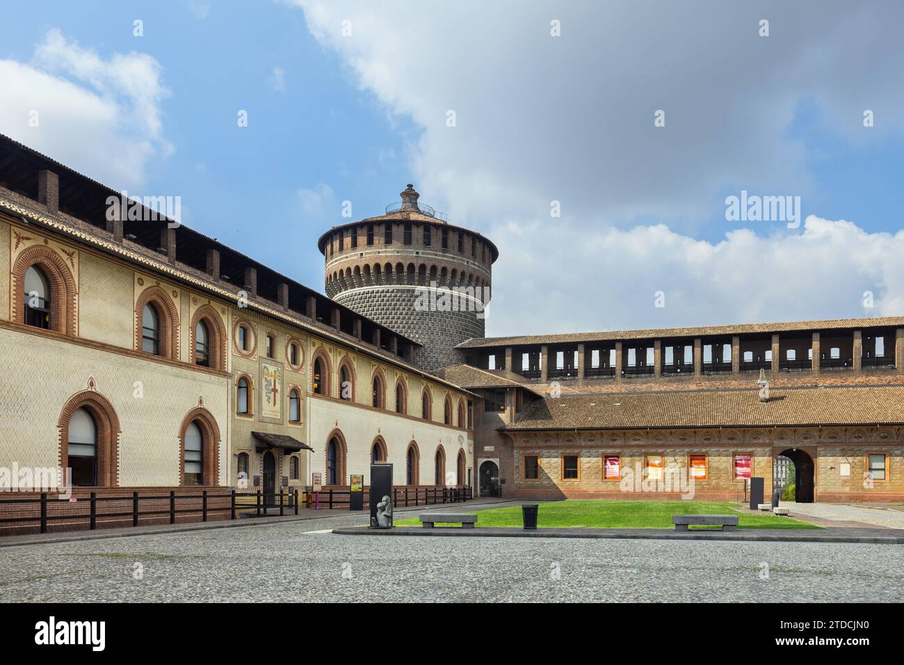 Majestätisches Castello Sforzesco in Mailand Italien Stockfoto