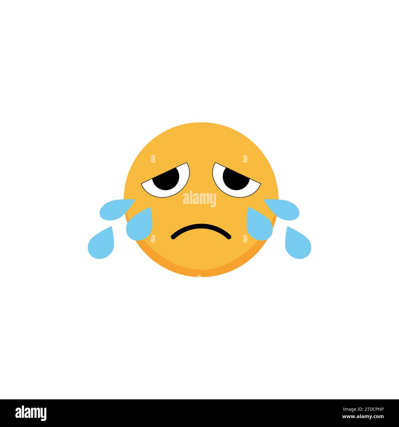 Weinendes Emoticon. Comic-Emoji. Vektorabbildung Stock Vektor