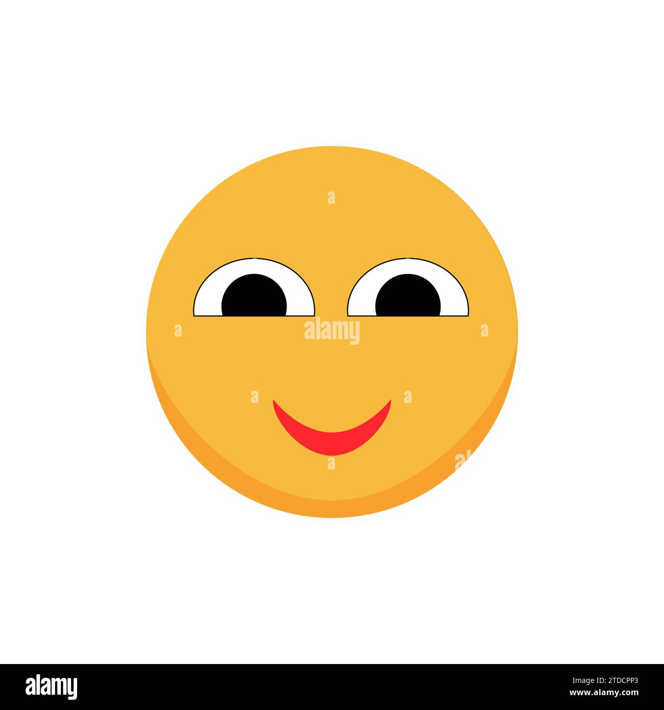 Lächelndes Emoticon. Smiley-Symbol. Comic-Emoji. Vektorabbildung. Stock Vektor