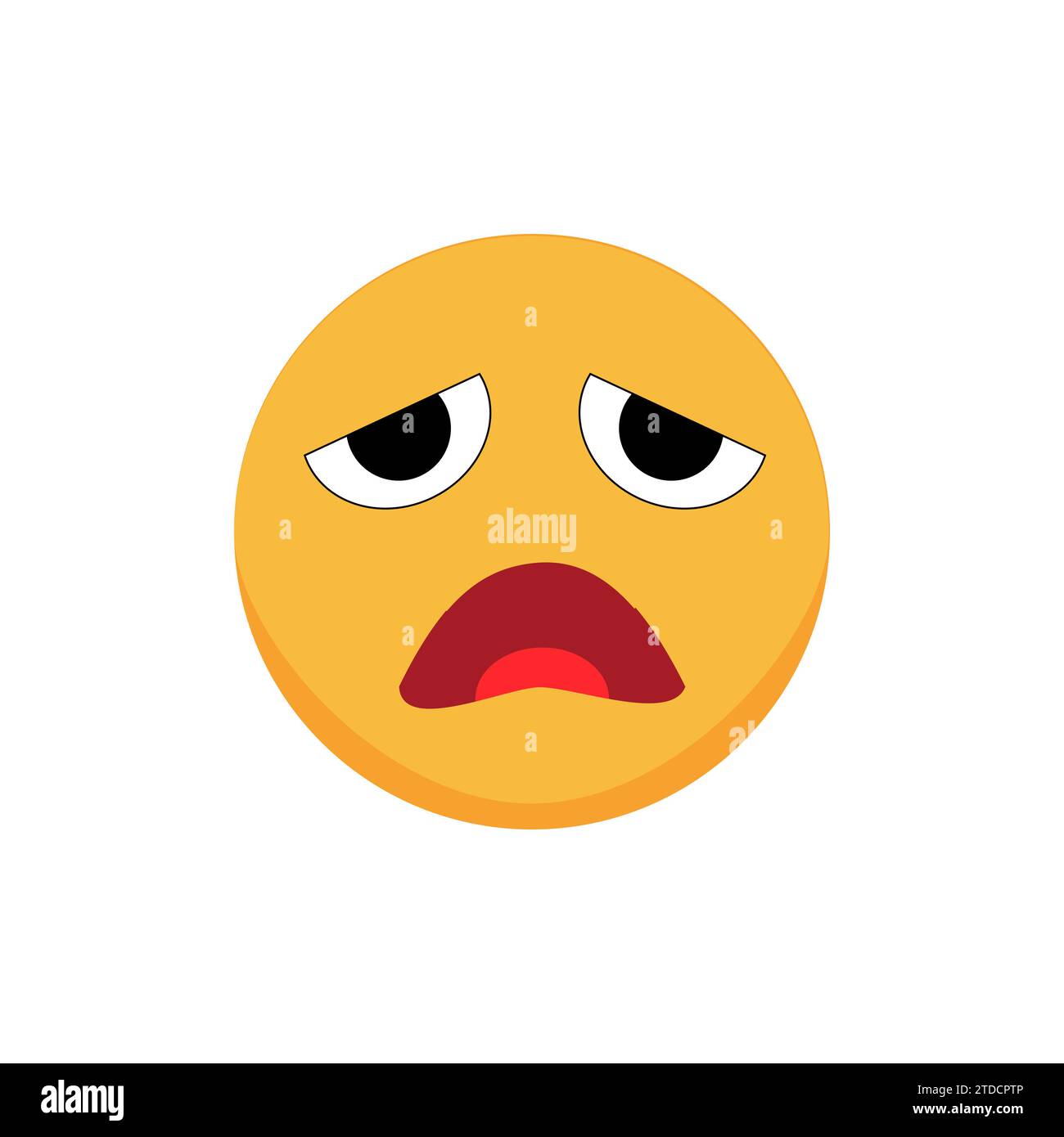 Trauriges Emoticon. Comic-Emoji. Illustration des flachen Vektors. Stock Vektor