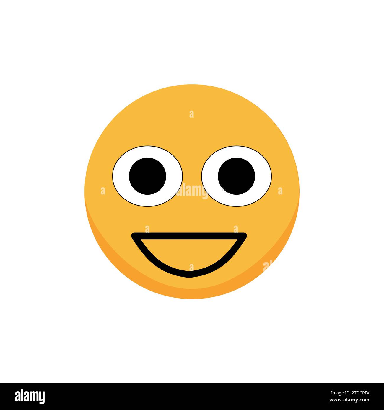 Lächelndes Emoticon. Smiley-Symbol. Comic-Emoji. Vektorabbildung. Stock Vektor