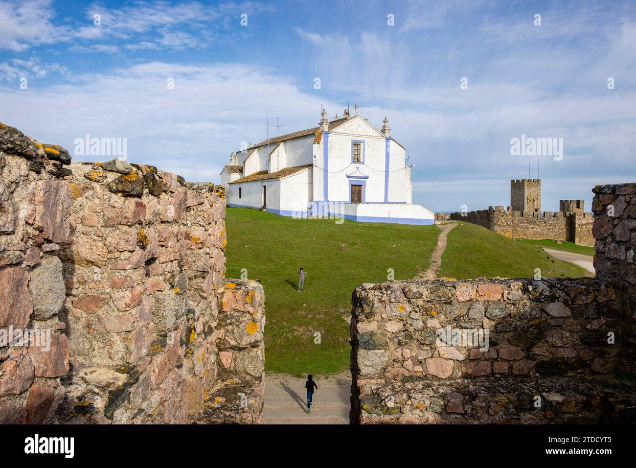 iglesia del Salvador, castillo Mittelalter, Arraiolos, Distrito de Evora, Alentejo, Portugal Stockfoto