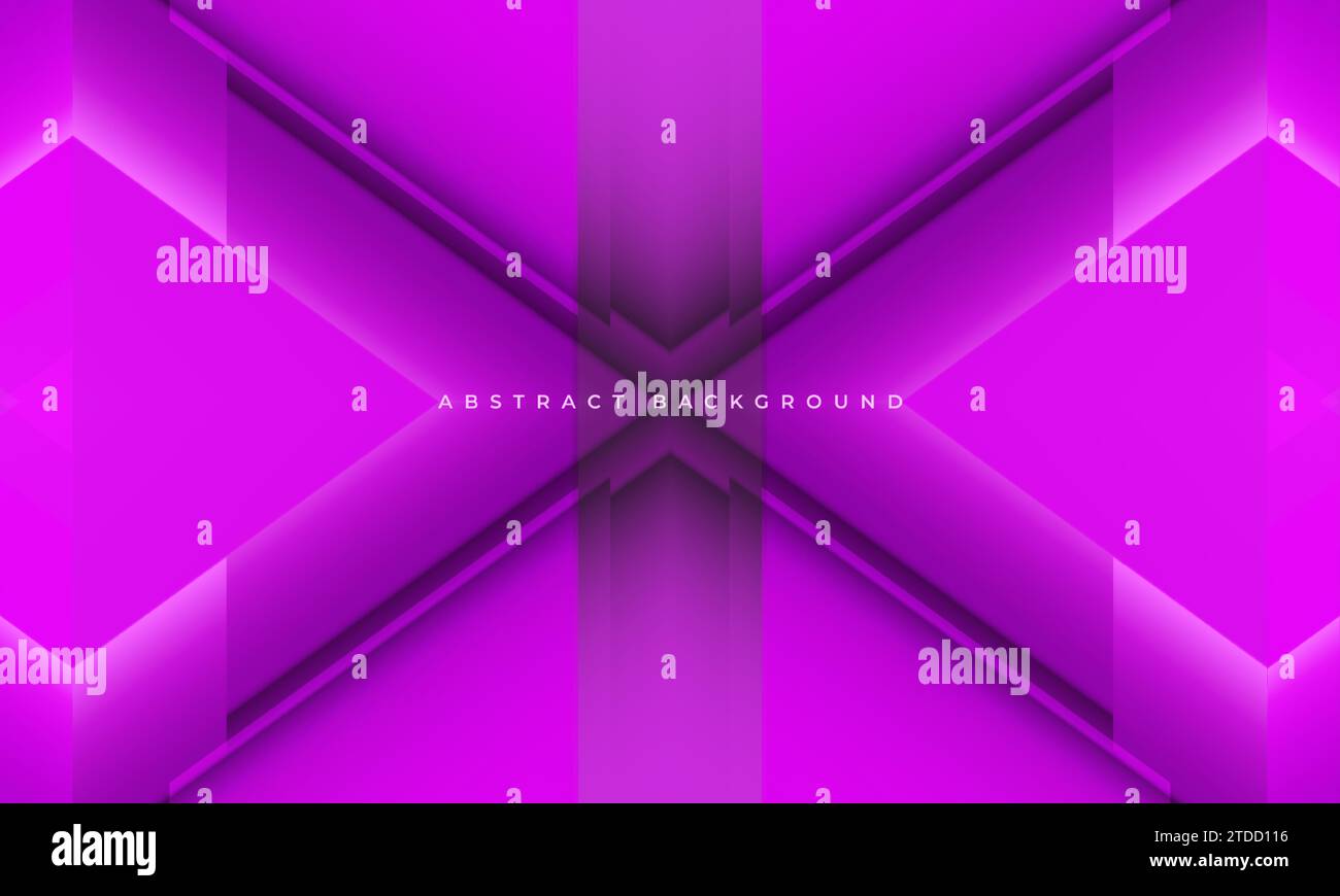 Abstrakter moderner geometrischer lila Hintergrund mit 3D-Formen. Vektorabbildung Stock Vektor