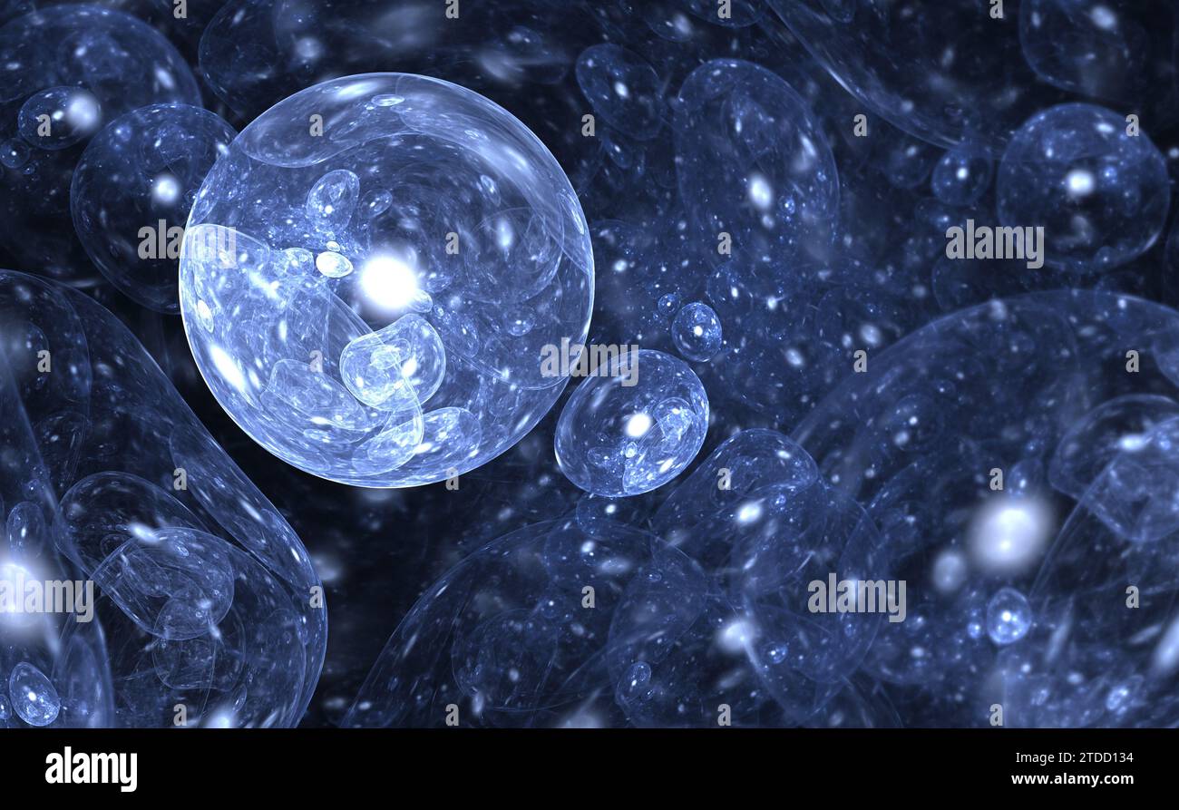 Wassermolekülstruktur, 3D-Illustration Stockfoto