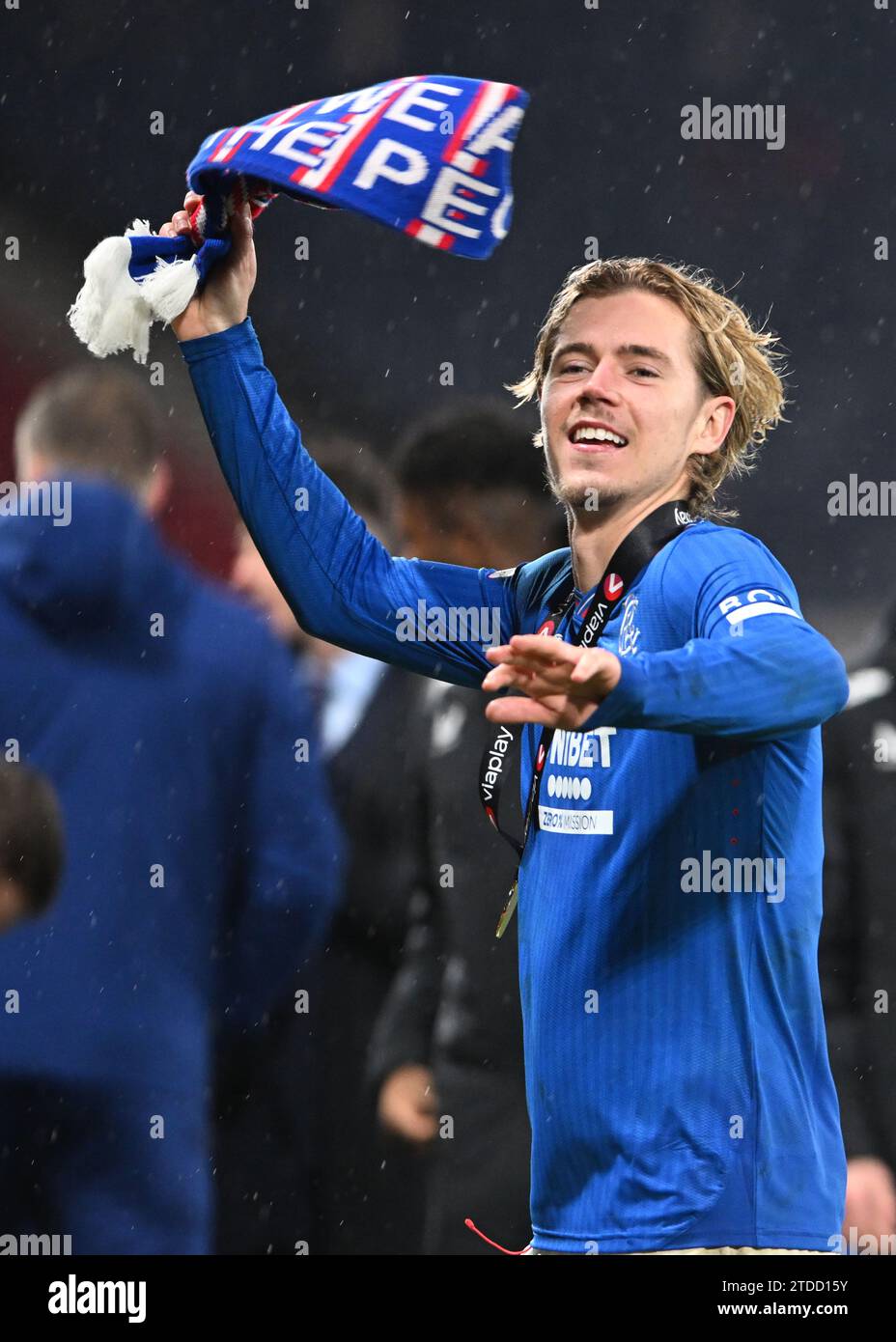 Glasgow, Großbritannien. Dezember 2023. Todd Cantwell von den Rangers während des Scottish League Cup Spiels im Hampden Park, Glasgow. Der Bildnachweis sollte lauten: Neil Hanna/Sportimage Credit: Sportimage Ltd/Alamy Live News Stockfoto