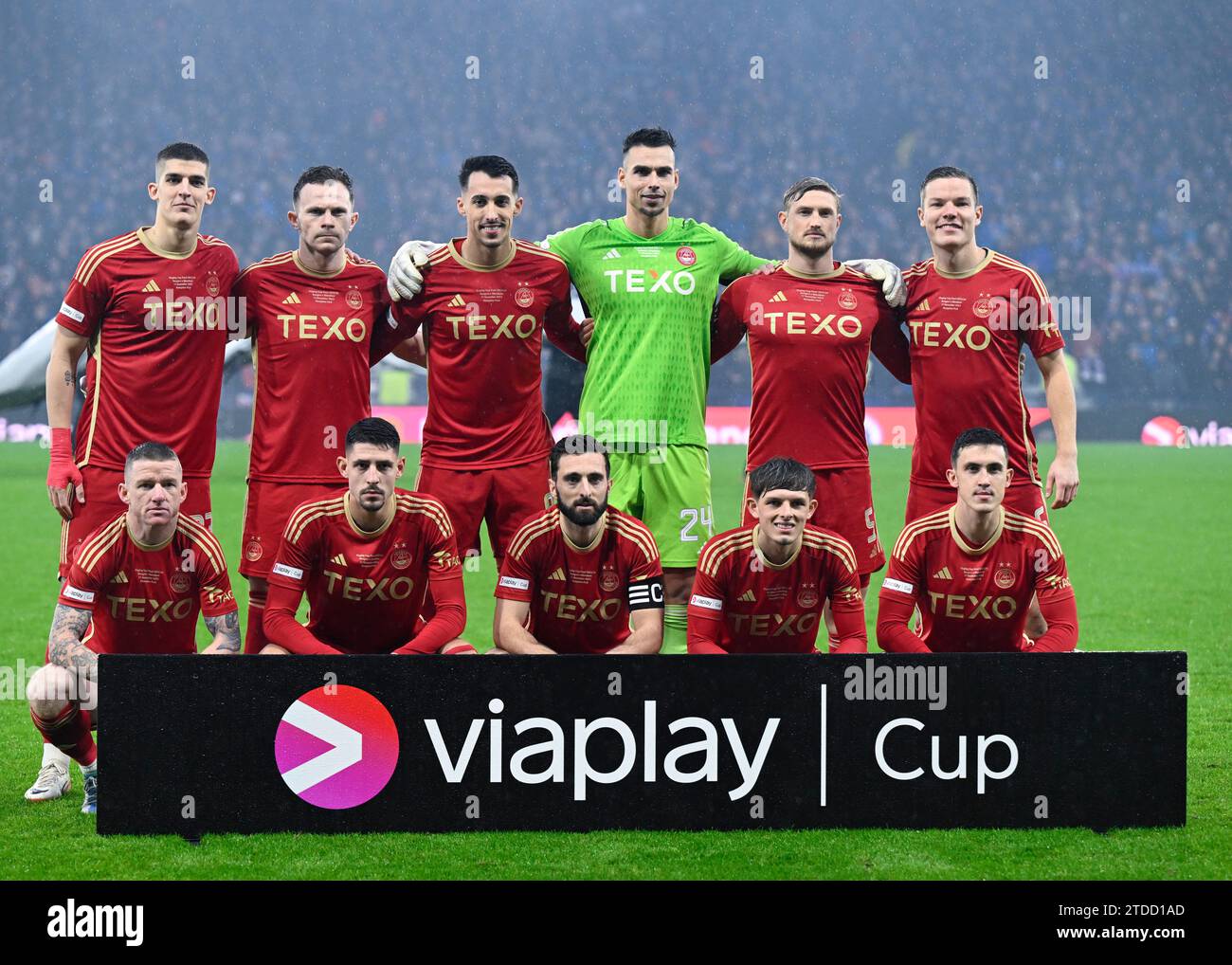 Glasgow, Großbritannien. Dezember 2023. Die Aberdeen starteten 11 während des Scottish League Cup-Spiels im Hampden Park, Glasgow. Der Bildnachweis sollte lauten: Neil Hanna/Sportimage Credit: Sportimage Ltd/Alamy Live News Stockfoto