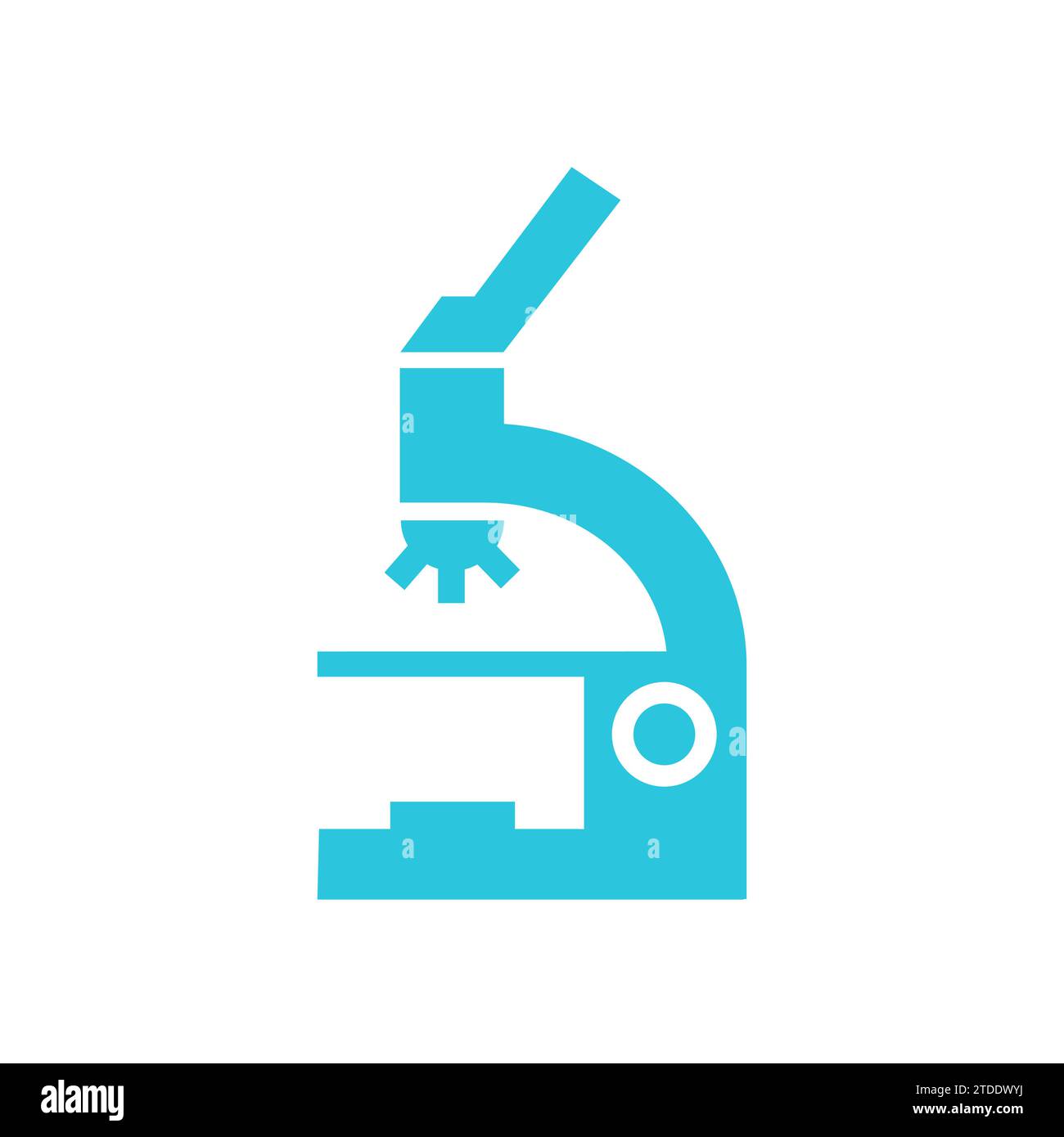 Symbol für wissenschaftliches Mikroskop. Aus blauer Symbolgruppe. Stock Vektor