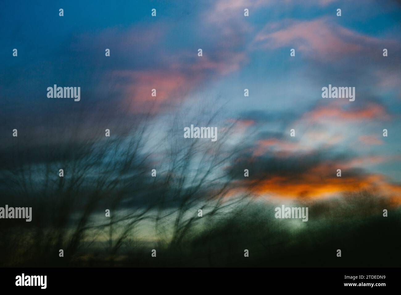 Ätherische Abstrakte Skurrile Surreale Landschaft Stockfoto