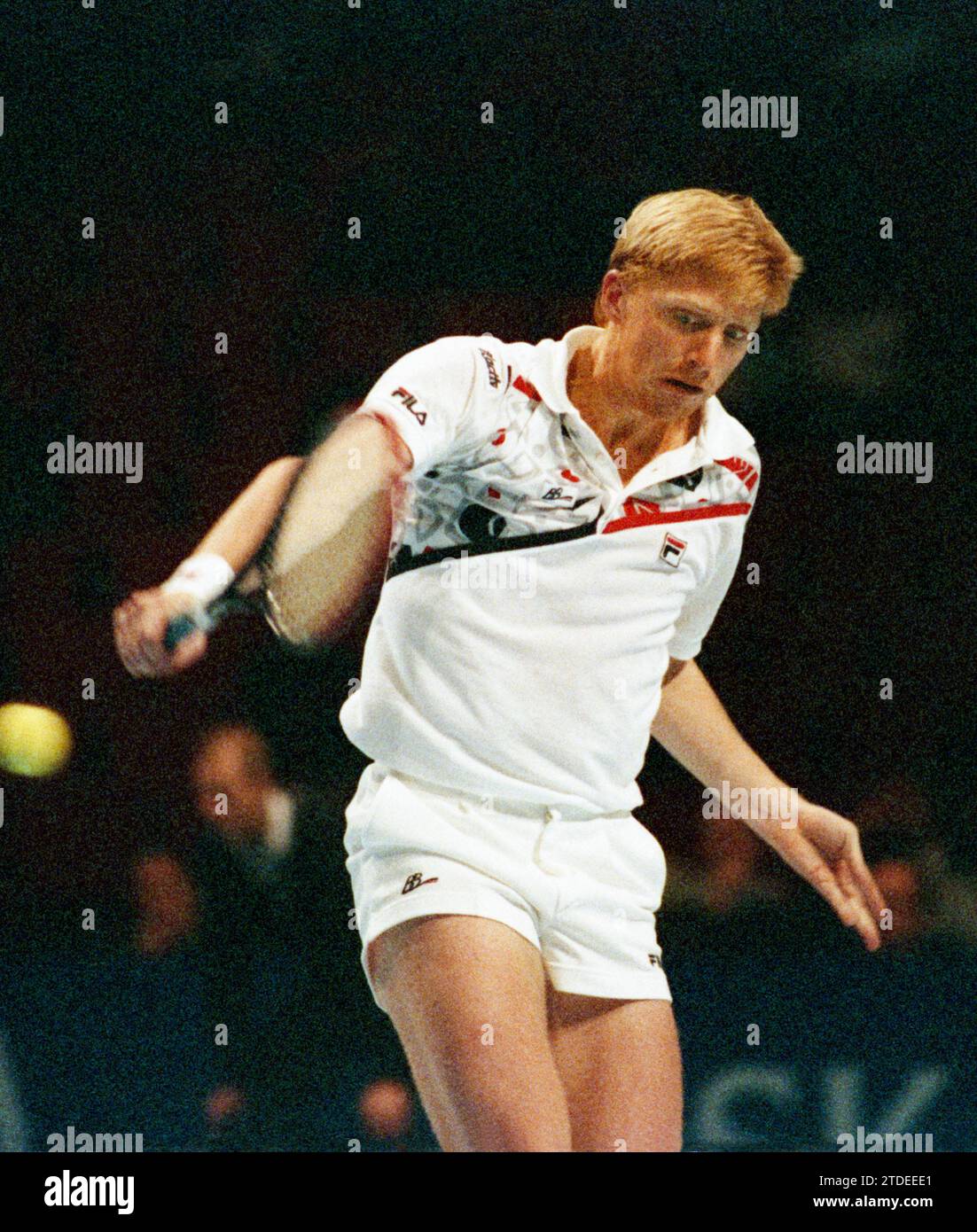 BORIS BECKER Deutschland Tennisspieler beim Stockholm Open Turnier 1989 Stockfoto