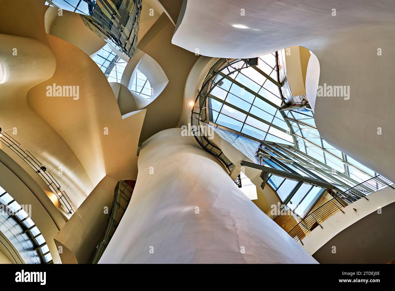 Bilbao Biscaya Spanien. Die Innenräume des Guggenheim Museums Stockfoto