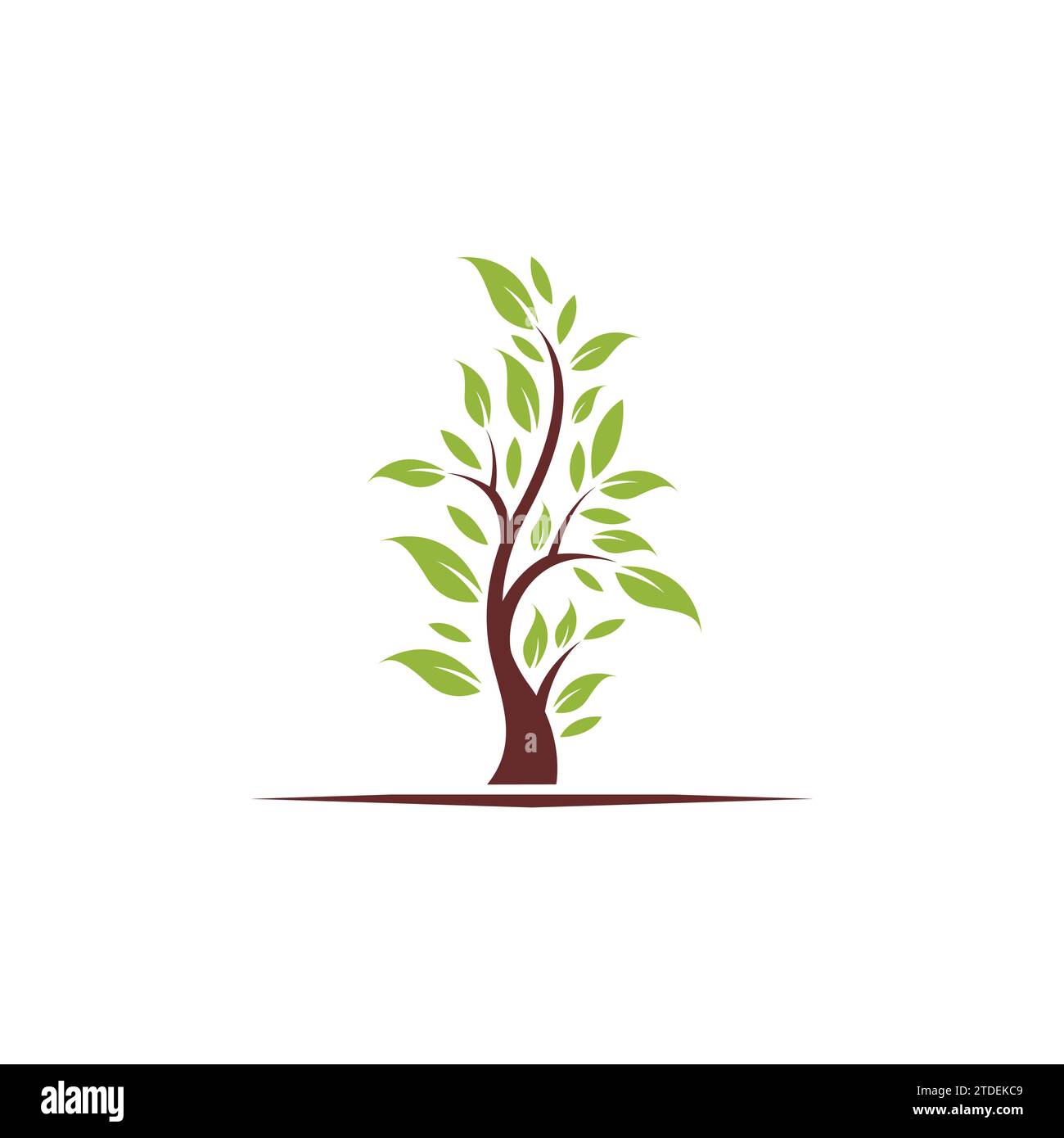 Logodesign mit Baumzucht. Naturlogo Stock Vektor