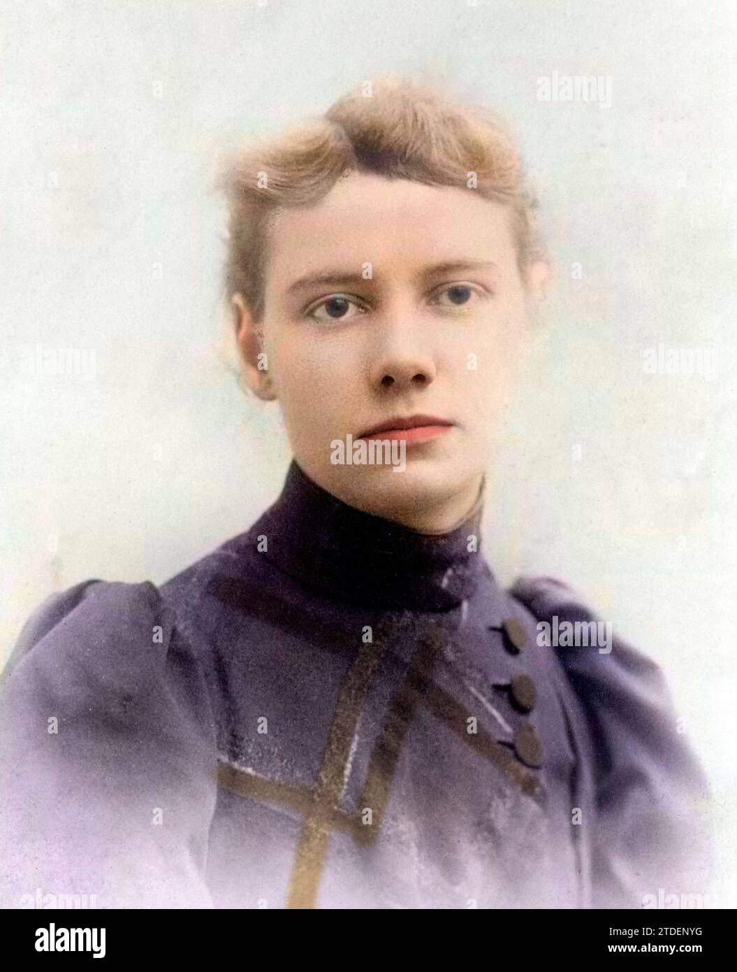 Porträt von Nellie Bly (Elizabeth Jane Cochrane) 1864-1922 amerikanische Journalistin - 1890 Stockfoto