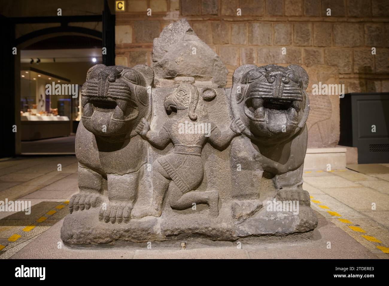 Löwenskulptur im Museum der Anatolischen Zivilisationen, Ankara Stadt, Turkiye Stockfoto