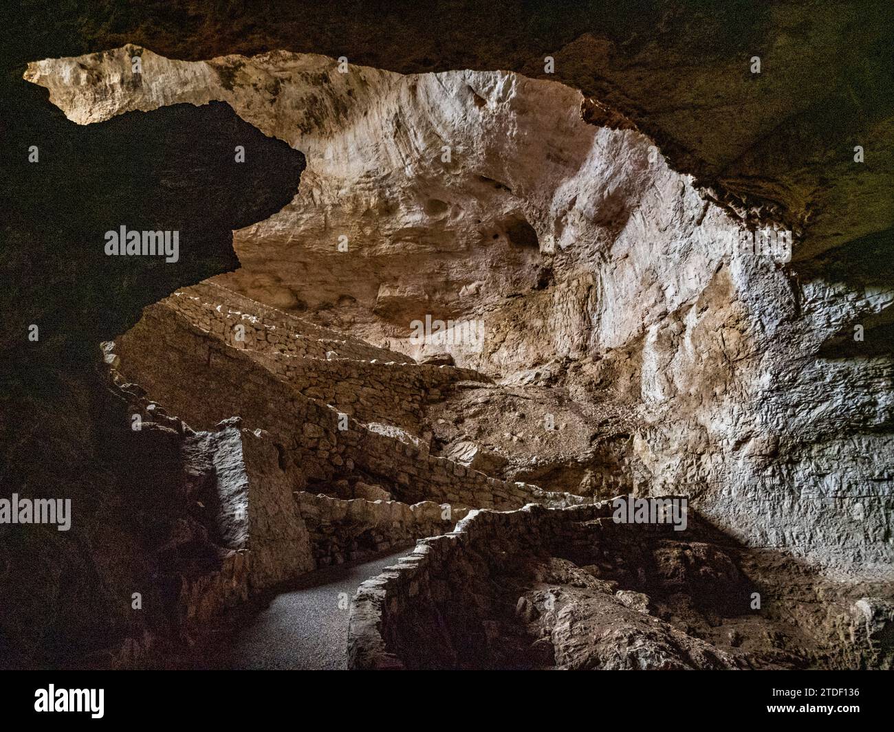 Eintritt zur Haupthöhle im Carlsbad Caverns Nationalpark, UNESCO-Weltkulturerbe, in den Guadalupe Mountains, New Mexico Stockfoto