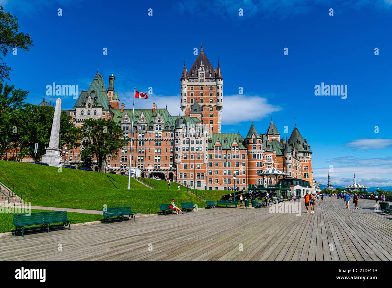 Dufferin Terrace and Chateau Frontenac, Quebec City, Quebec, Kanada, Nordamerika Stockfoto