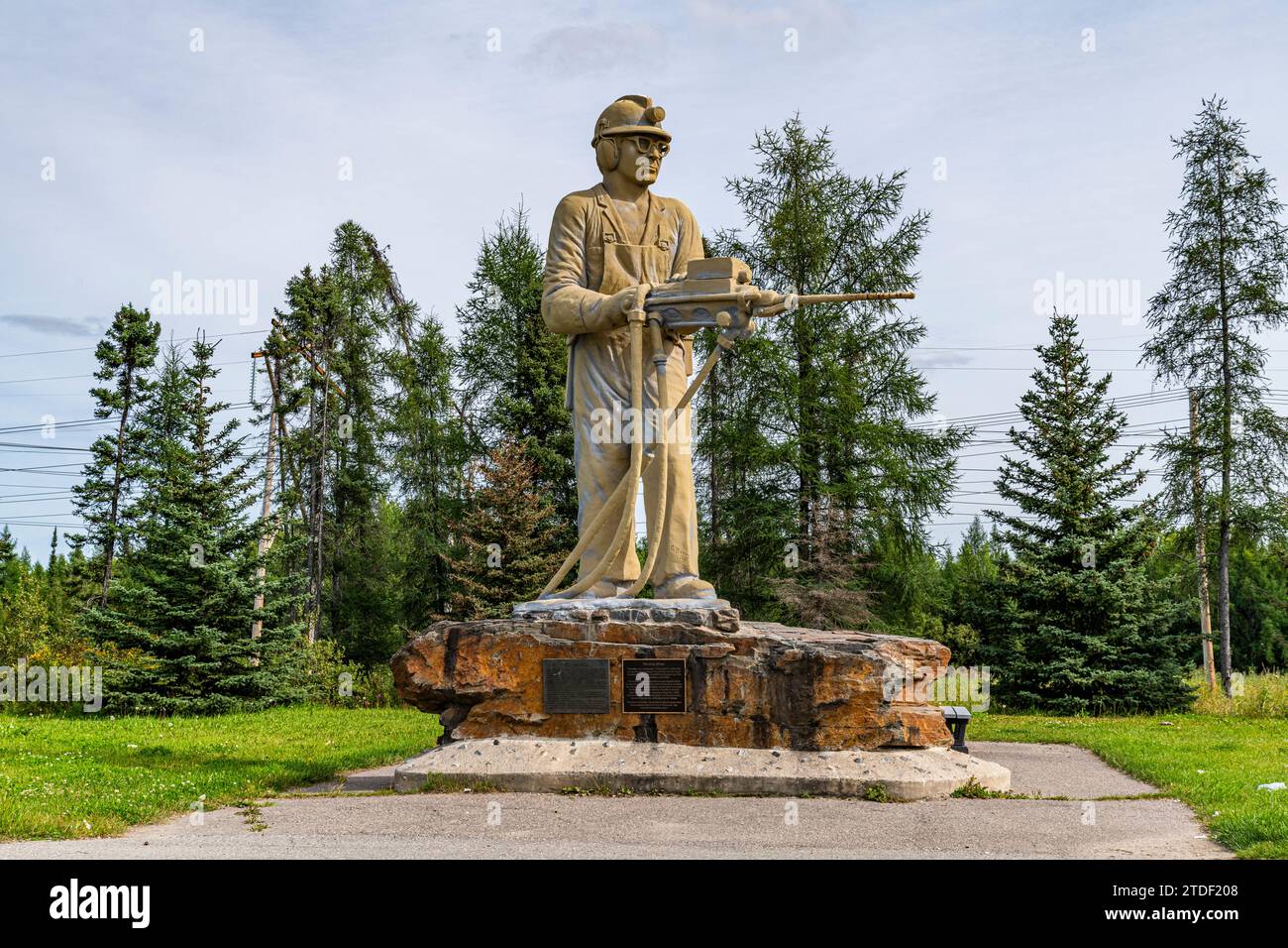 Miner Monument, Thompson, Manitoba, Kanada, Nordamerika Stockfoto