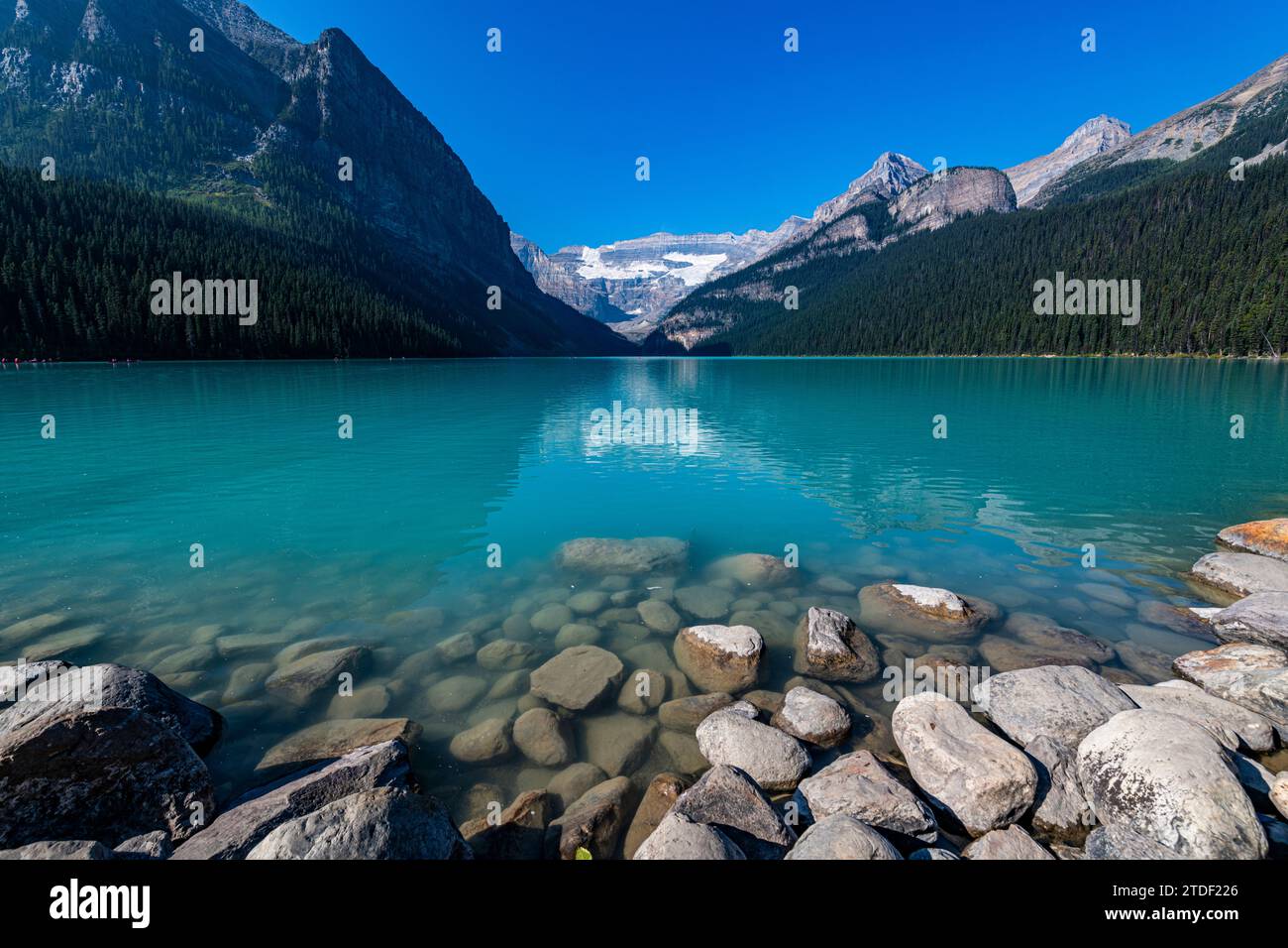 Lake Louise, Banff Nationalpark, UNESCO World Heritage Site, Alberta, Rocky Mountains, Kanada, Nordamerika Stockfoto