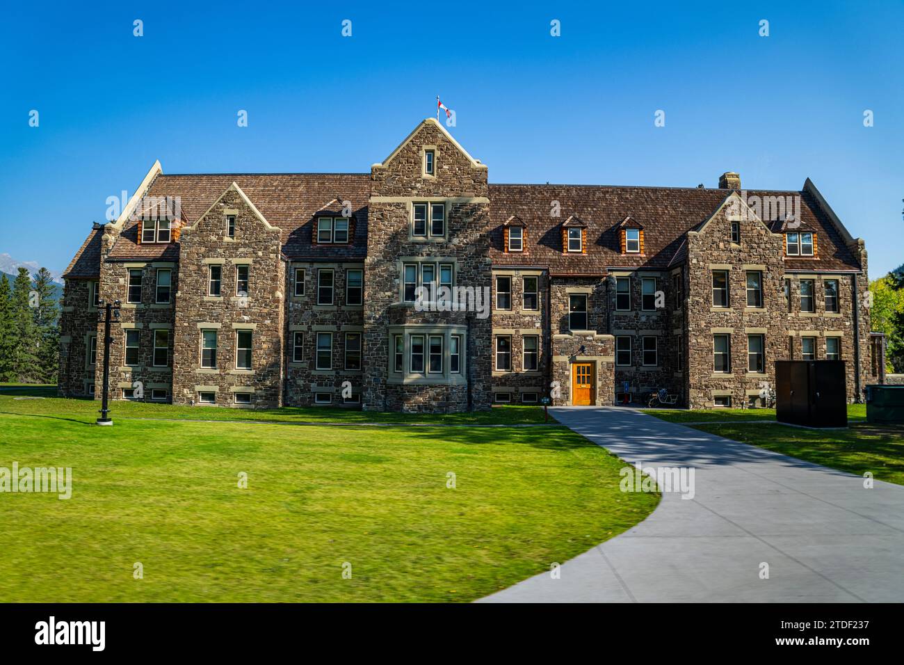 Banff National Park Administration Building, Banff, Alberta, Rocky Mountains, Kanada, Nordamerika Stockfoto
