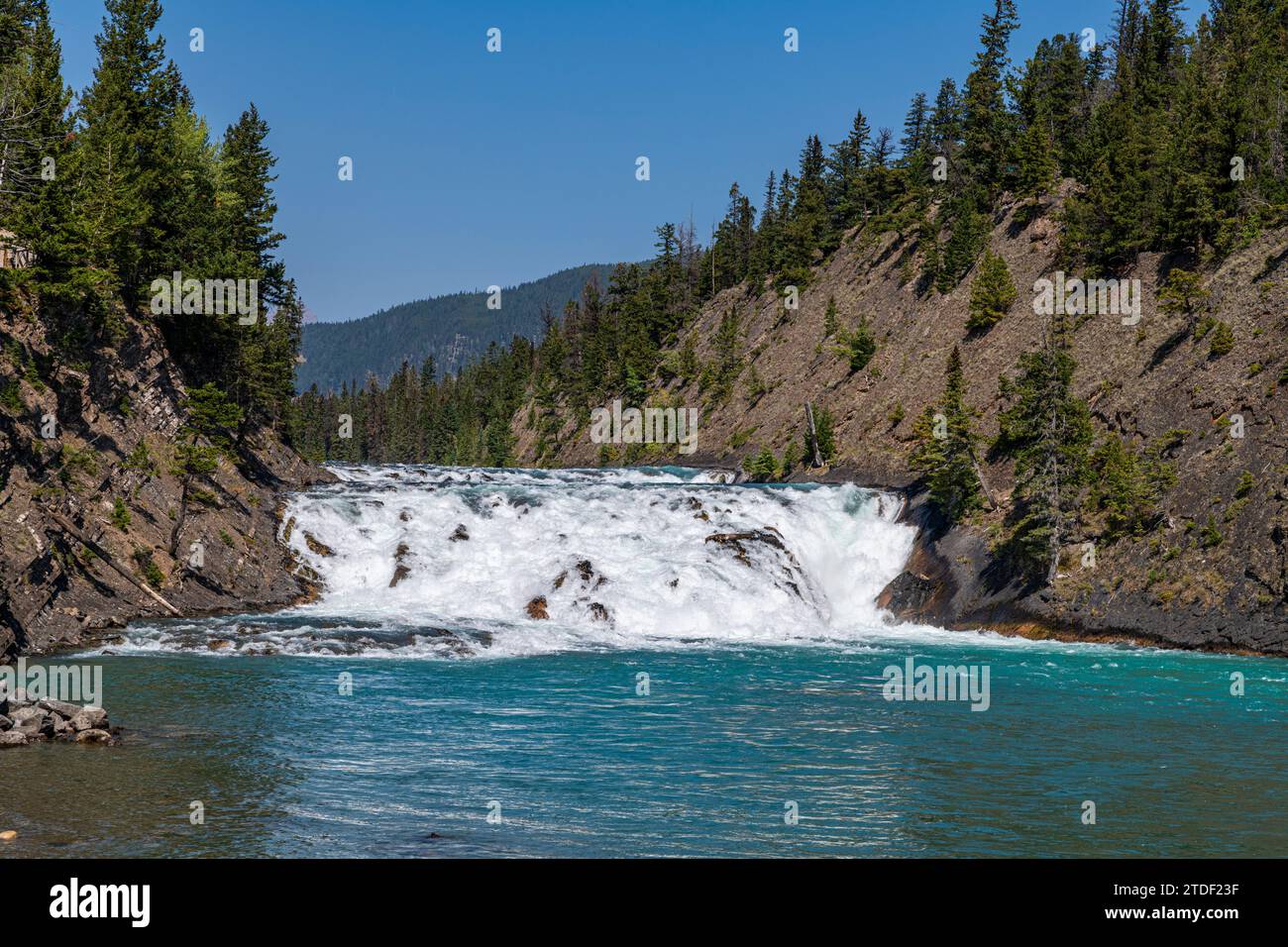 Bow Falls, Banff, Alberta, Rocky Mountains, Kanada, Nordamerika Stockfoto