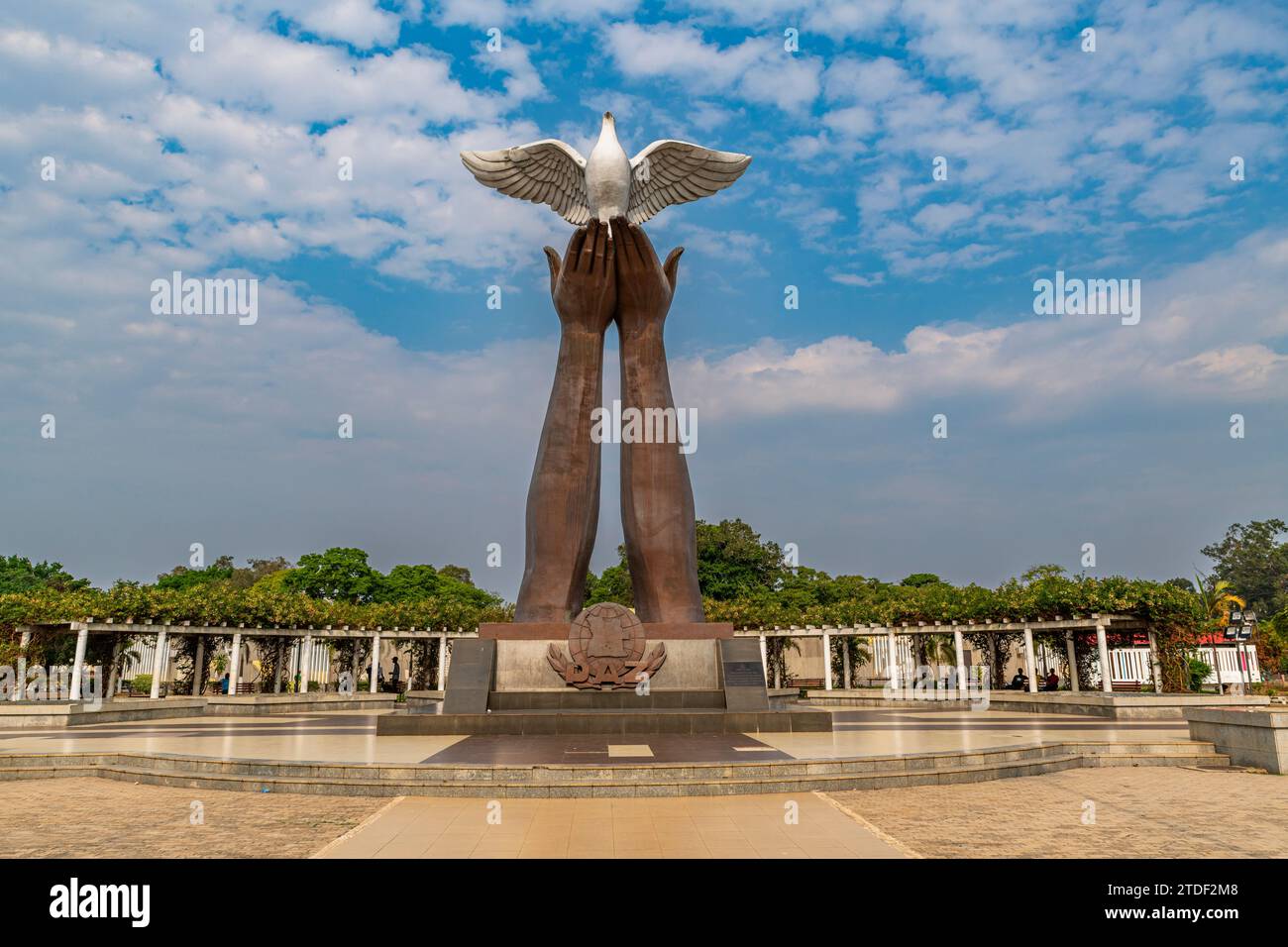 Friedensdenkmal, Luena, Moxico, Angola, Afrika Stockfoto