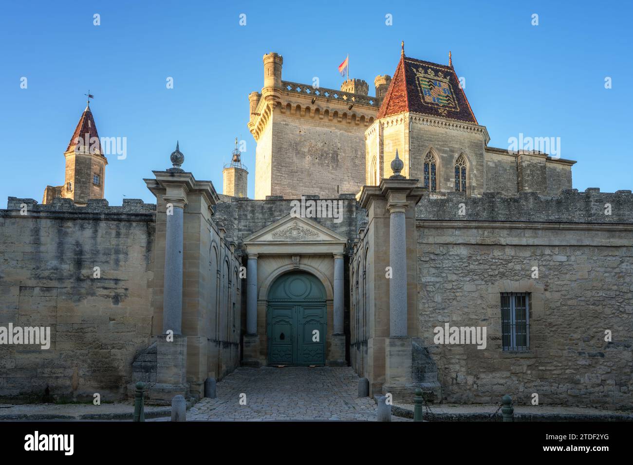 Uzes Castle, Uzes, Gard, Provence, Frankreich, Europa Stockfoto