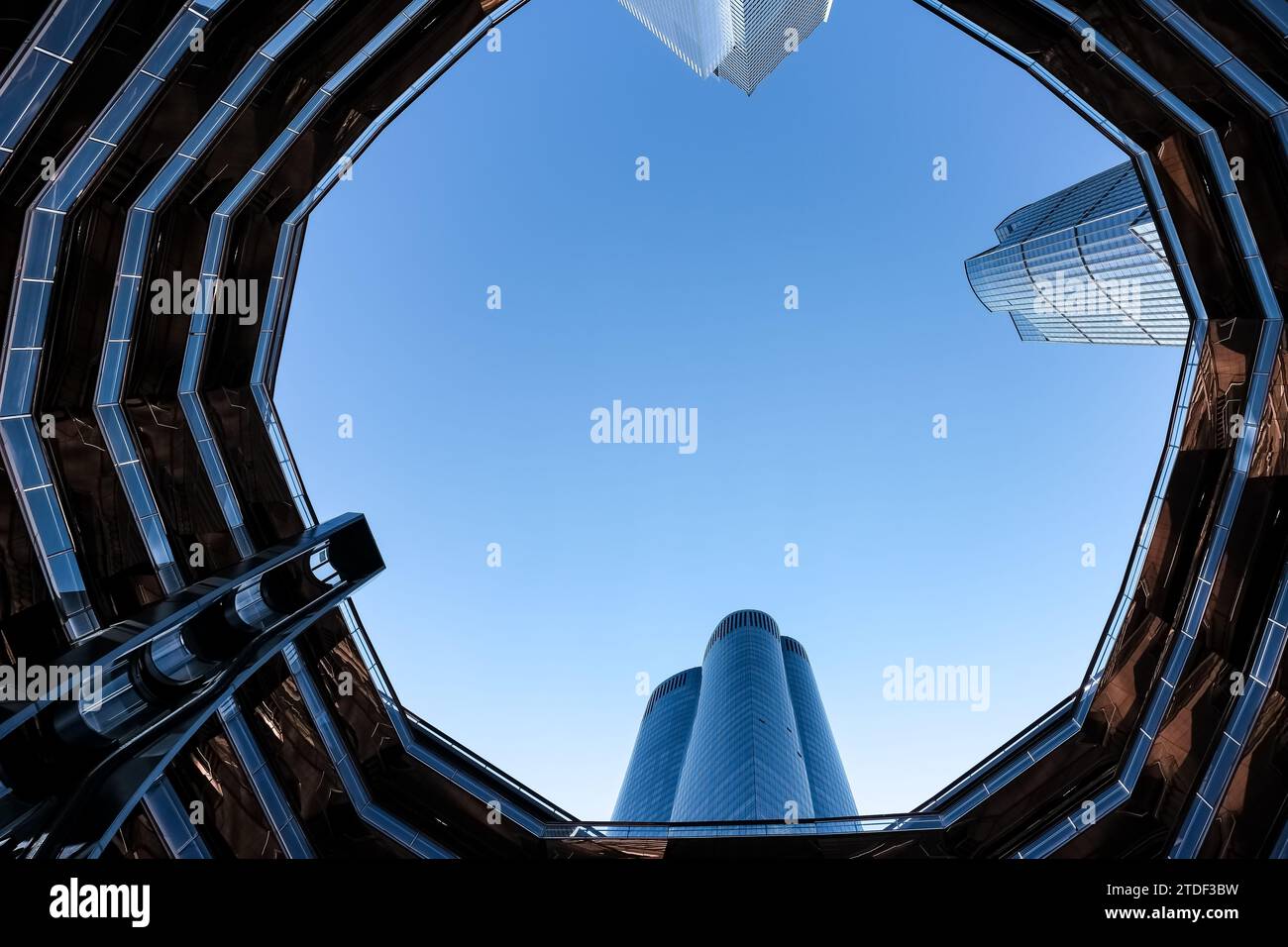 Architektonische Details des Schiffes, eine Besucherattraktion des Hudson Yards Redevelopment Project, Manhattan, New York City, USA Stockfoto