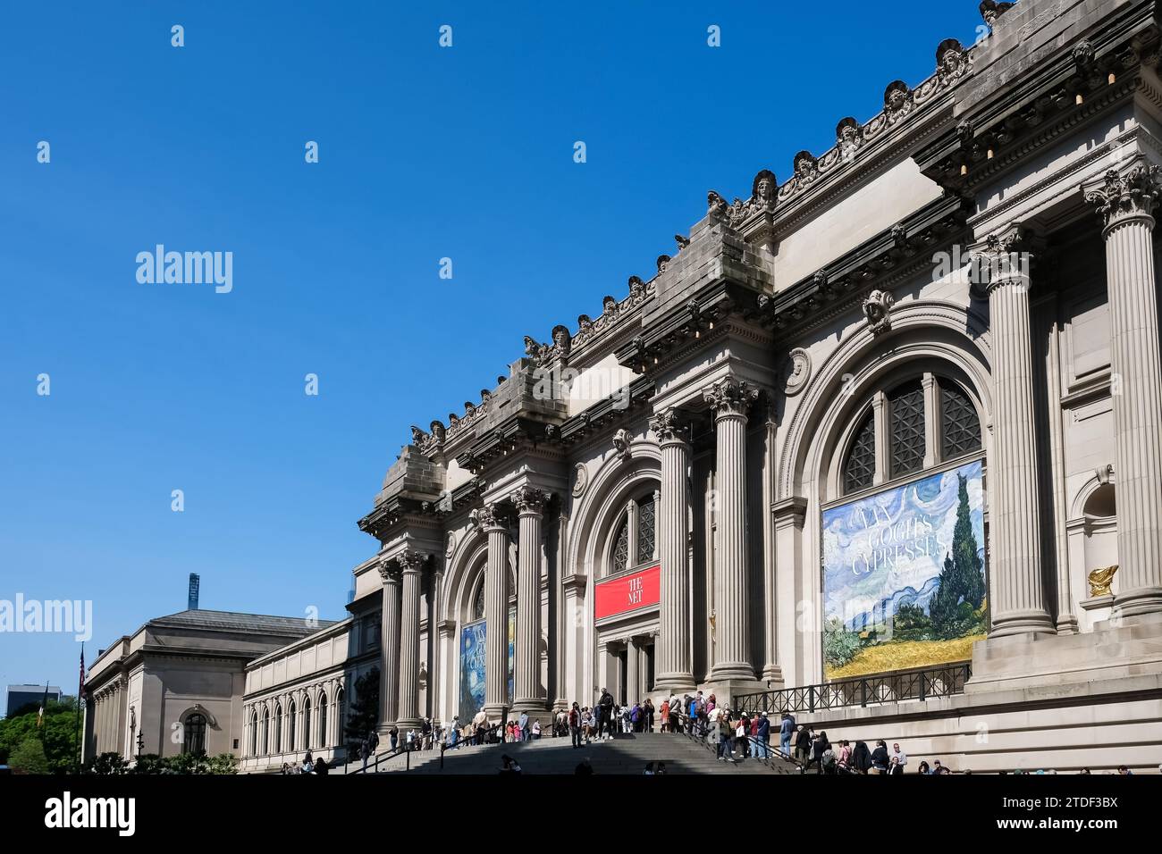 Blick auf das 1870 gegründete Metropolitan Museum of Art (The Met), das größte Kunstmuseum Amerikas, New York City, USA Stockfoto
