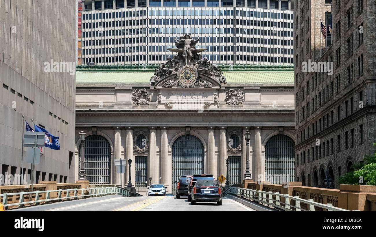 Architektonische Details des Grand Central Terminals, drittgrößte von Nordamerika, Midtown Manhattan, New York City, Vereinigte Staaten von Amerika Stockfoto