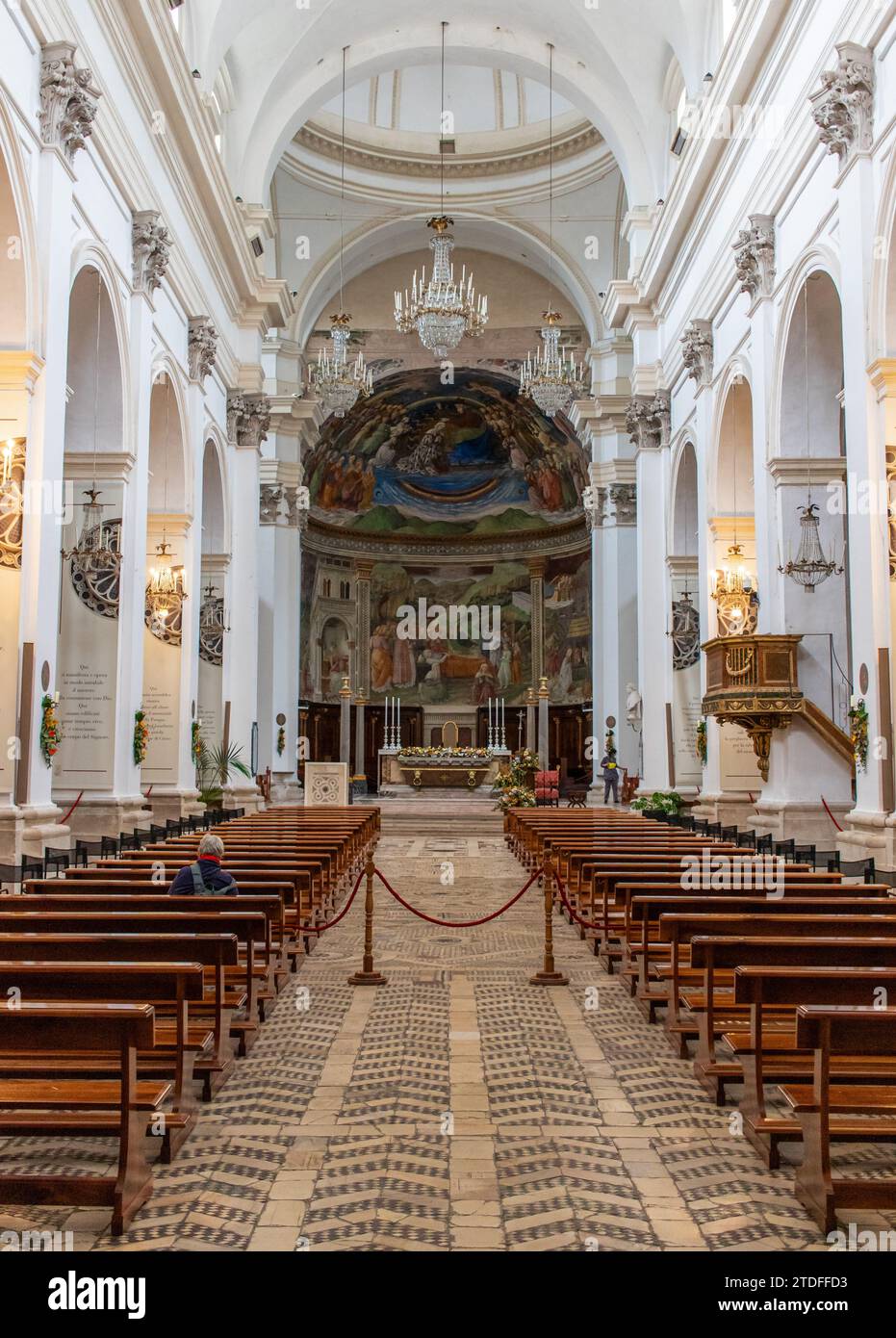 Spoleto, Italien - eines der schönsten Dörfer in Mittelitalien, bietet Spoleto eine wunderbare Altstadt mit ihrer berühmten Kathedrale Stockfoto