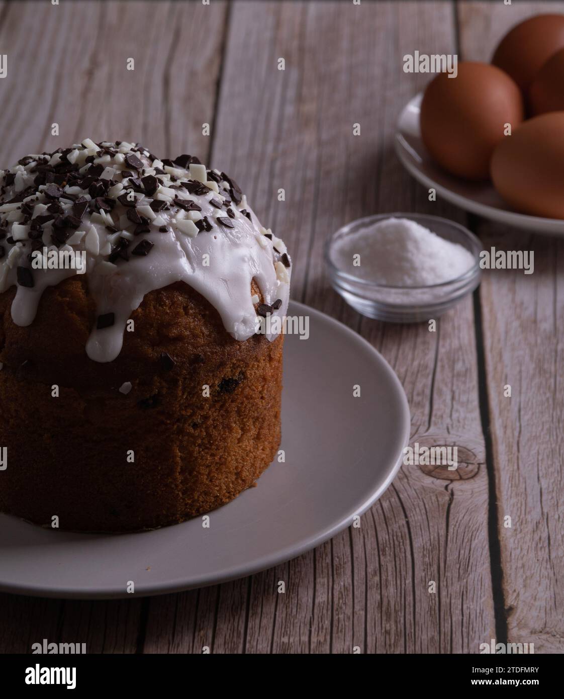 Fotografie, Kulich, Tradition, osterkuchen, ostern, Dessert, hausgemacht, Urlaub, Ei, Feier, Kultur, Zucker, Rezept, Ernährung, Essen, Mahlzeit, cl Stockfoto