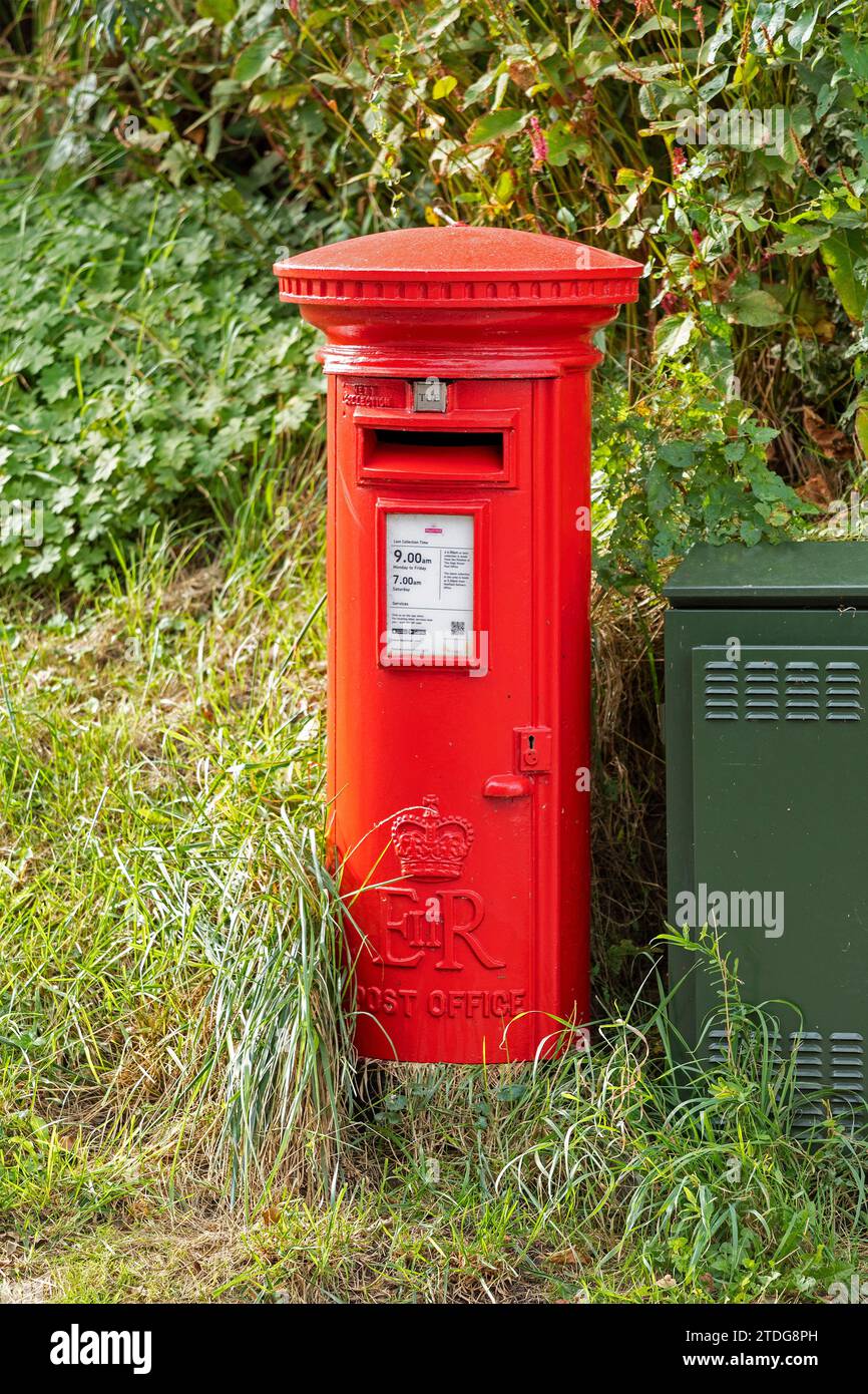 Old Letter Box, Upper Beeding, South Downs, West Sussex, England, Großbritannien Stockfoto