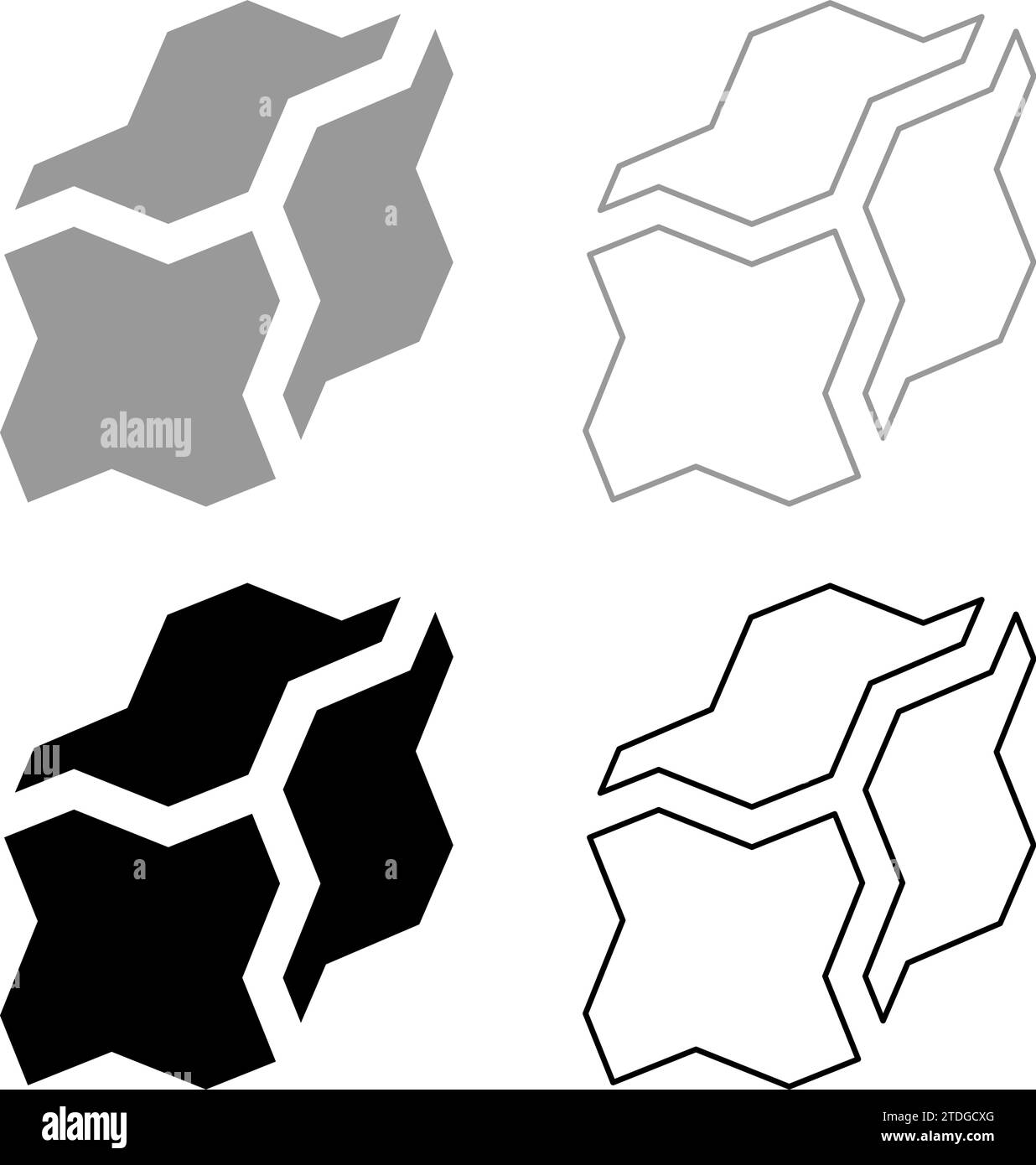 Kohle Holzkohle Set Symbol grau schwarz Farbe Vektor Illustration Bild einfache Vollfüllung Kontur Linie dünn flach Stil Stock Vektor