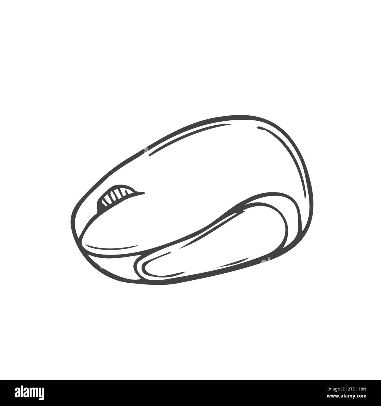 Computer Maus Doodle Icon Vektor. Hand Zeichnung Vektor Stock Vektor