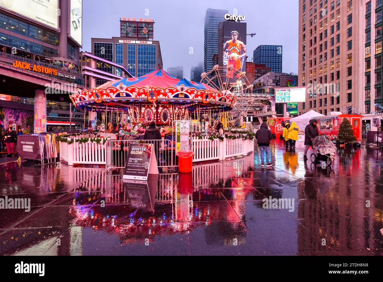 Regentag in Toronto, Kanada, 2023 Stockfoto