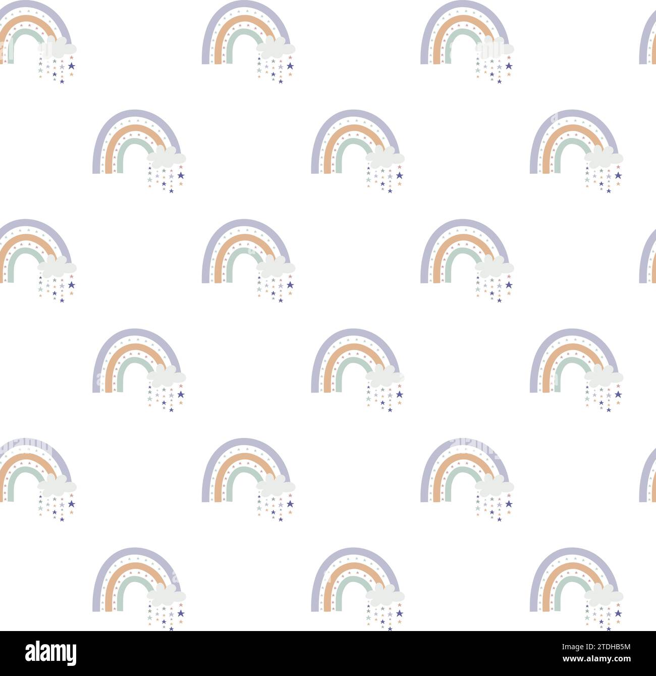 Boho Baby Regenbogenmuster. Boho Farbe Regenbogen Hintergrund für Ihr Projekt Stock Vektor