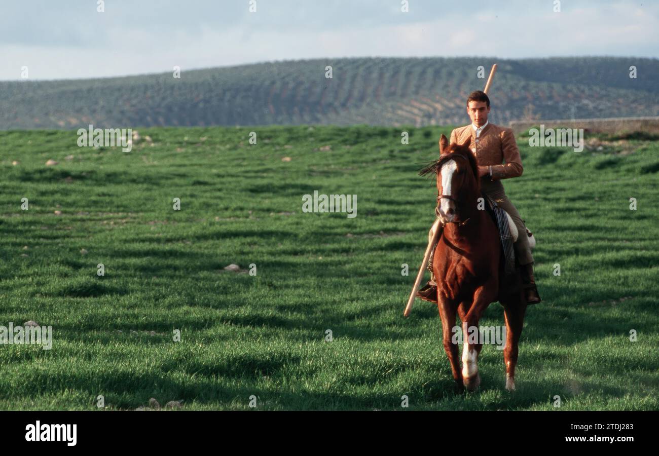 Jaén 1996. Enrique Ponce, Stierkämpfer. Foto Gonzalo Cruz. Quelle: Album/Archivo ABC/Gonzalo Cruz Stockfoto