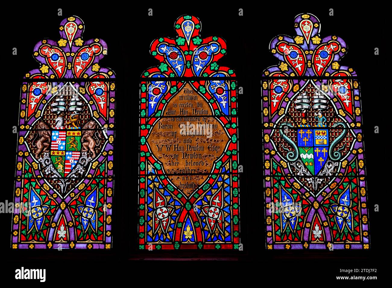 Buntglasfenster St John's Episcopal Church Edinburgh, Schottland, Großbritannien Stockfoto