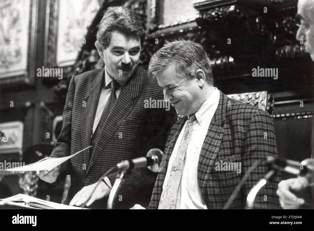 10/31/1993. Barcelona....1...11...93....Archiv Fotografie von Joan Clos und Pasqual Maragall...Foto Luis Moreno...Archdc. Quelle: Album / Archivo ABC / Luis Moreno Stockfoto