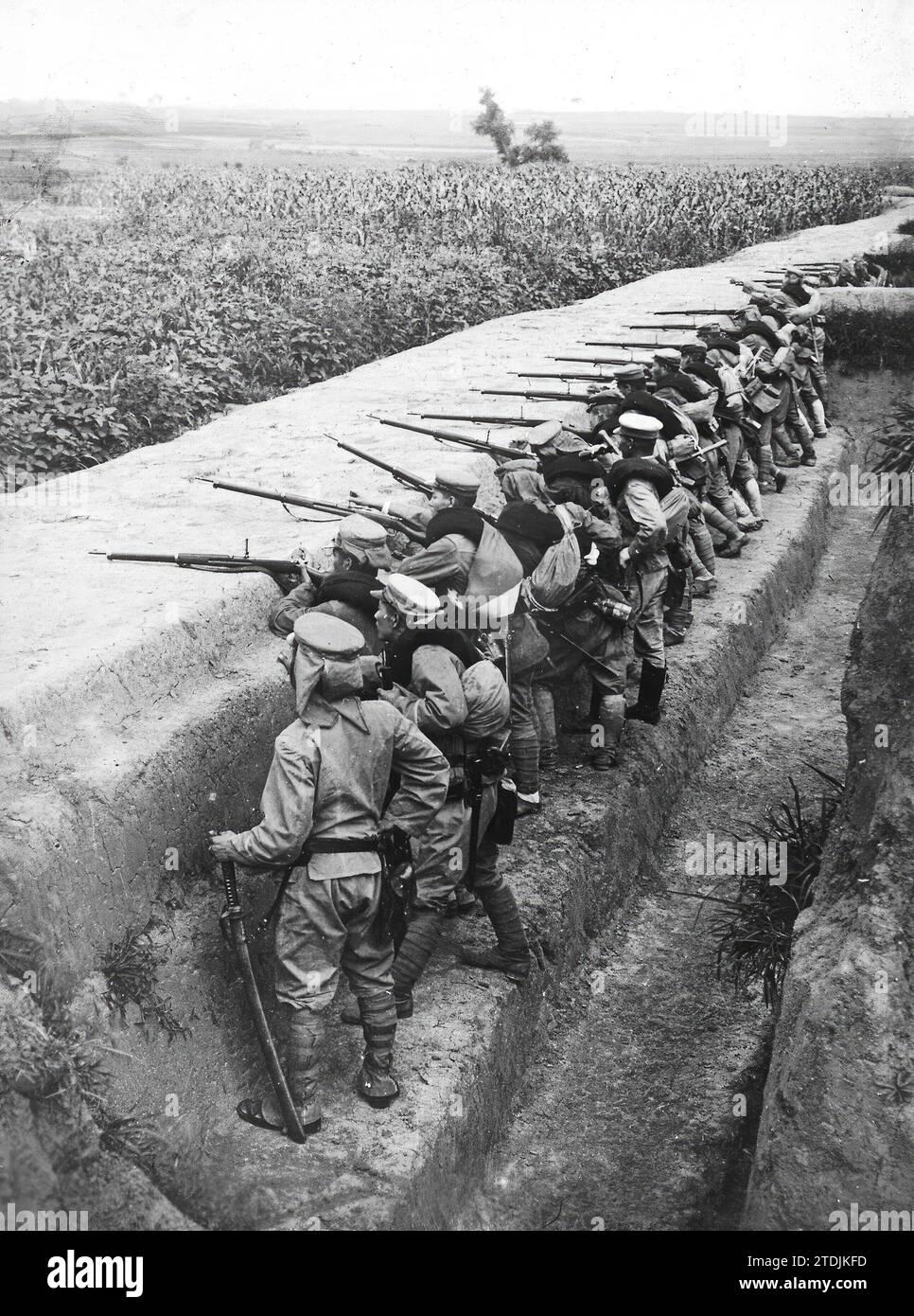 10/31/1914. Der Krieg im Osten. Japanische Soldaten in einer