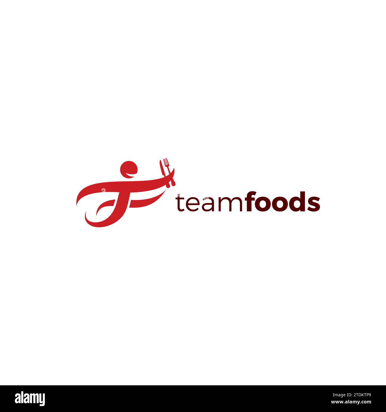 Team Foods Logo. TF-Logo-Design. TF Human Logo Stock Vektor
