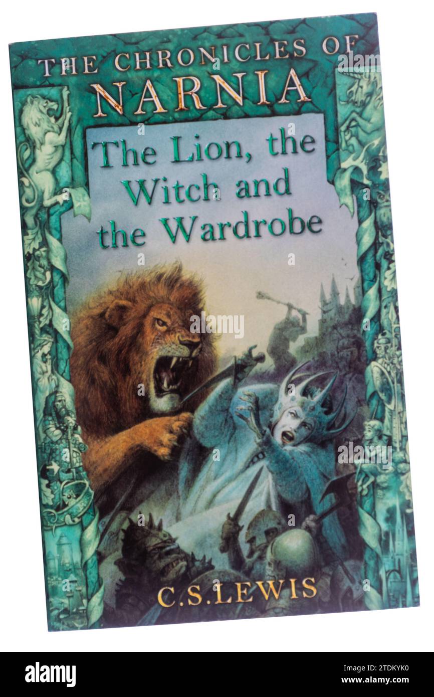 Der Löwe, die Hexe und die Garderobe, das erste Buch der Chroniken von Narnia, ein Fantasy-Roman für Kinder des Autors C. S. Lewis Stockfoto