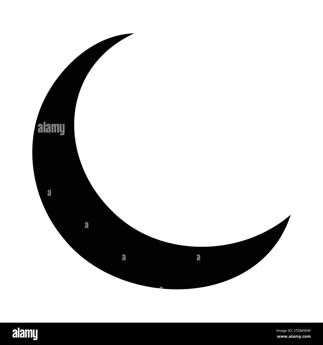Hand gezeichnete Mondsichel-Linie Kunst, Vektor-Illustration für Ramadan-Konzept. Stock Vektor