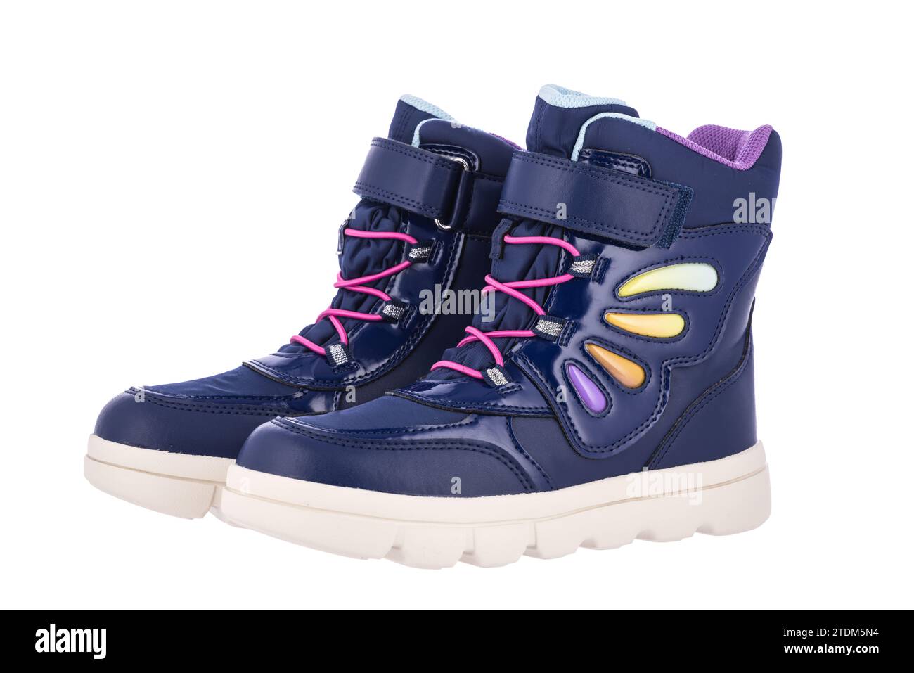 Schuhe auf isoliertem weißem Hintergrund Stockfoto