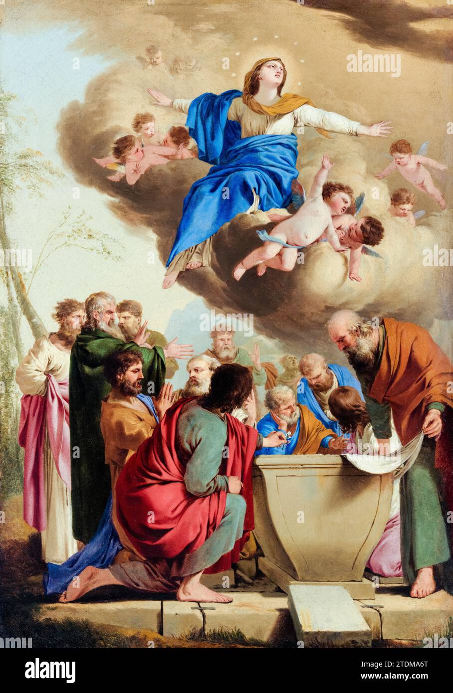 Laurent de La Hyre Gemälde, die Himmelfahrt, Öl auf Leinwand, um 1653 Stockfoto